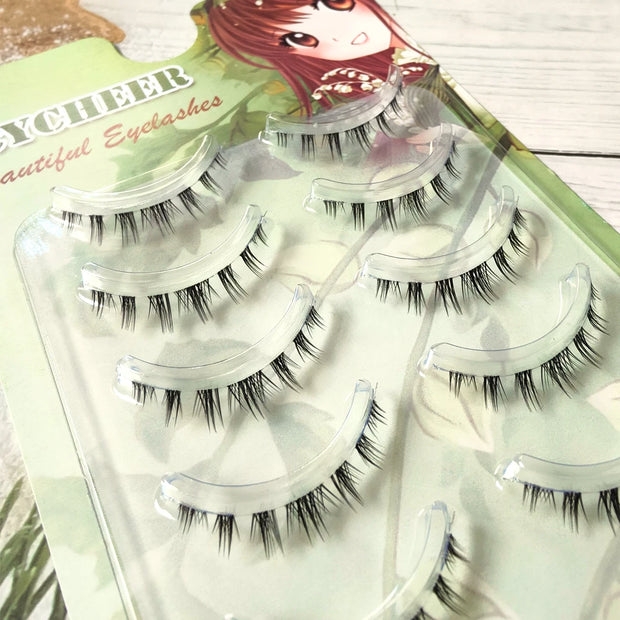 5 Pairs Thick Lower Eyelashes Clear Band Under Eye Lashes Soft Lower Eyelash Handmade Manga Bottom Lashes Makeup Tools