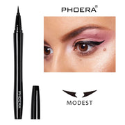 PHOERA Fast Dry Liquid Eyeliner Pen Long Lasting Waterproof Not-blooming With 12 Pair Liner Sticker Eye Makeup Beauty Tool TSLM1