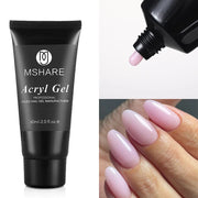 MSHARE Poly Nails Acryl Gel 60ml 60g Builder UV Led Acrylgel Nails Extensions Acrylic Pink White Clear Gel Acrylatic Cover