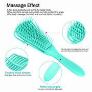 Scalp Massage Hair Brush Wet and Dry Detangling Hair Brush Head Care Hairbrush Reduce Fatigue Detangling Hair Styling Tool Women