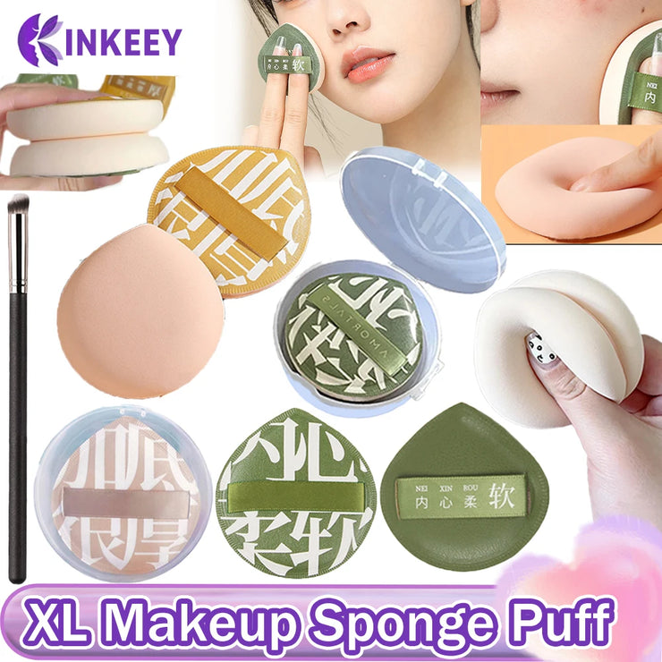 XL Powder Puff Face Soft Makeup Sponge Set with Storage Box Cushion Puff Face Setting Powder Make Up Sponge Tool Beauty Cosmetic
