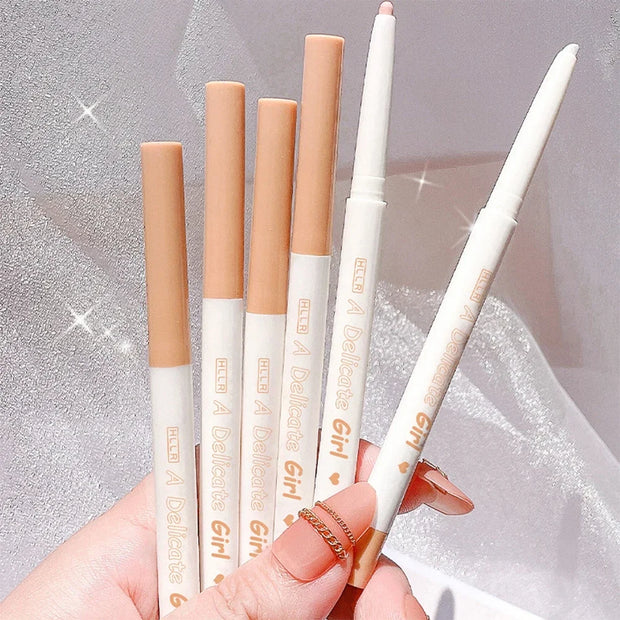 Smooth Lying Silkworm Pen Matte Shadow Long-lasting Waterproof Quick Drying Tea Brown Pen Glitter Eyeliner Makeup Beauty Tools