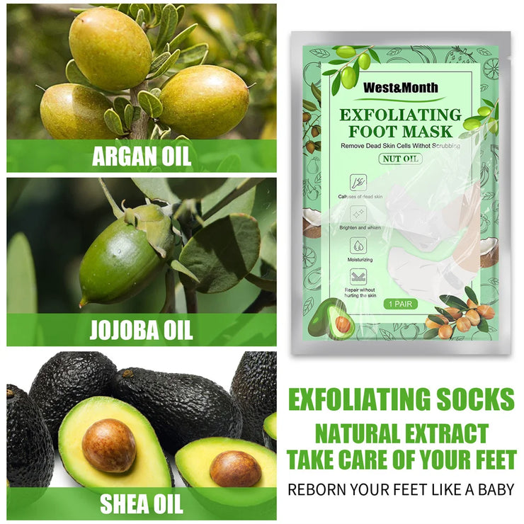 Exfoliating Foot Mask Feet Peeling Mask Spa Socks Smooth Dead Skin Remover Moisturizing Whitening Foot Mask Foot Care Products