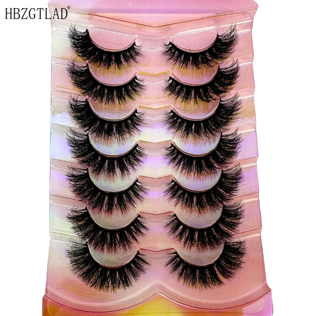 New Handmade 3D Mink Eyelashes Curled Winged Natural Realistic Messy End Eye Elongated Thick False Eyelashes Soft Fake Eyelashes