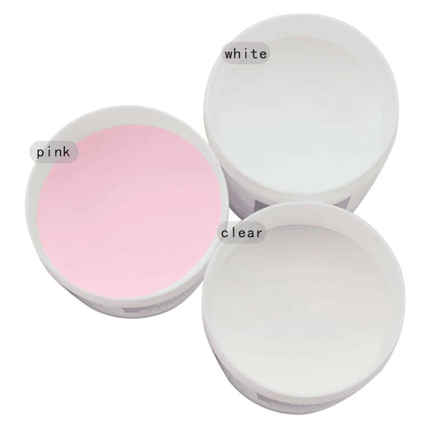 3Colors Acrylic Nail Powder Transparent/Pink/White Carving Crystal Polymer Powder Manicure Nail Polish Professional Accessories#