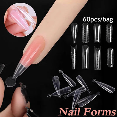 Clear Nail Extension Forms Top Molds For Nails Quick Building Mold Dual Forms Full Cover Nail Tips Manicure Art Accessories