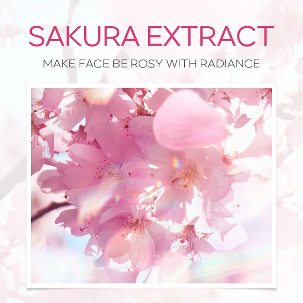 Sakura Facial Cleaner Korean Face Serum Exfoliating Peeling Gel Moisturize Toner Eye Cream Sunscreen Cosmetics Skin Care Set