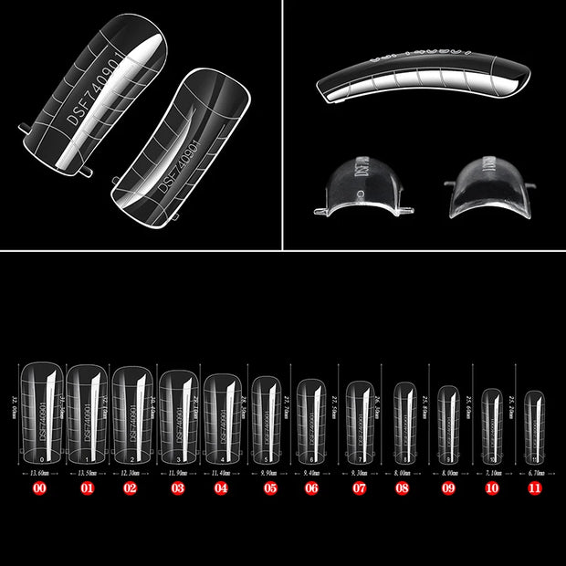 Clear Nail Extension Forms Top Molds For Nails Quick Building Mold Dual Forms Full Cover Nail Tips Manicure Art Accessories