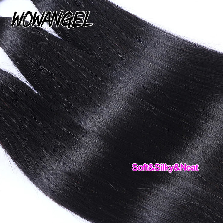 Wow Angel 28 30inch Bone Straight Human Hair Bundles 1/3/4 pieces 10A Peruvian Remy Hair Extensions Weave Bundles Virgin Hair