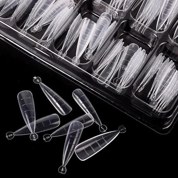 Clear Nail Extension Forms Top Molds For Nails Quick Building Mold Dual Forms Full Cover Nail Tips Manicure Art Accessories